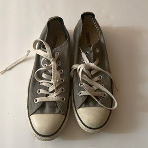 Size 8 grey Converse. Double tongue.